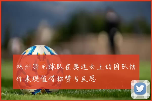 杭州羽毛球队在奥运会上的团队协作表现值得称赞与反思